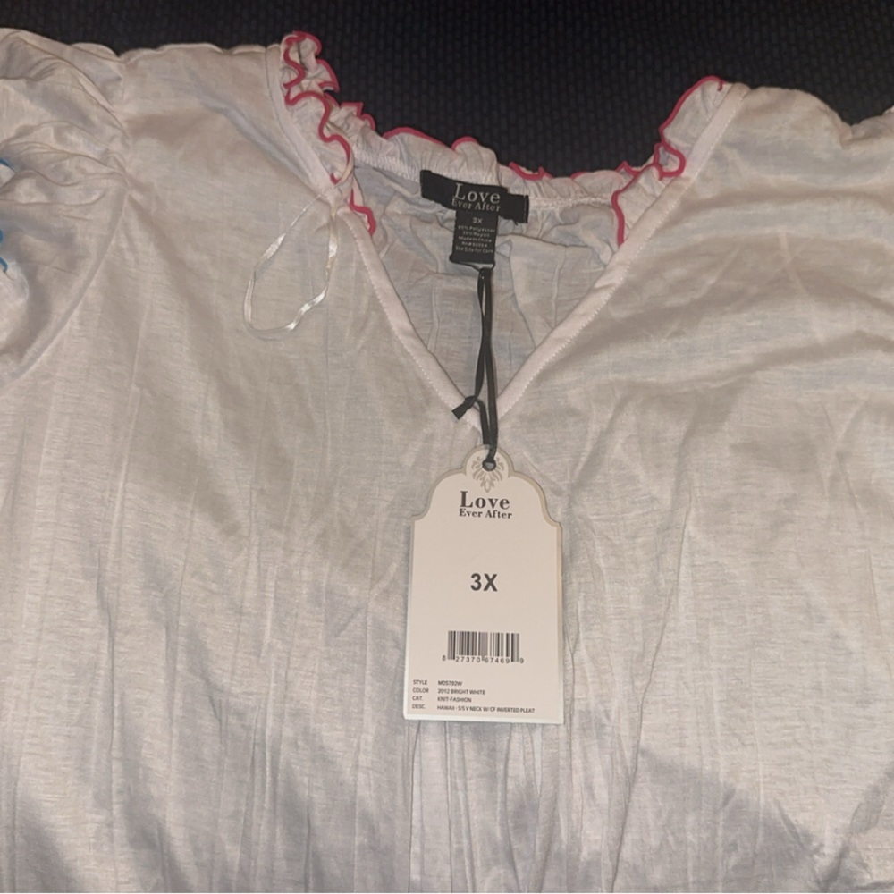 2 plus size women’s knit ruffle tops NWT